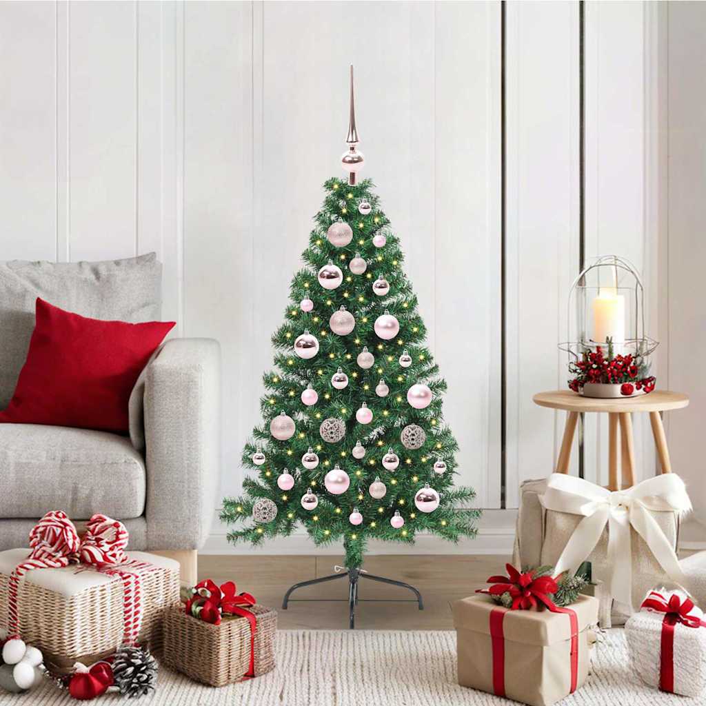 Artificial Pre-lit Christmas Tree Green 120 cm PVC