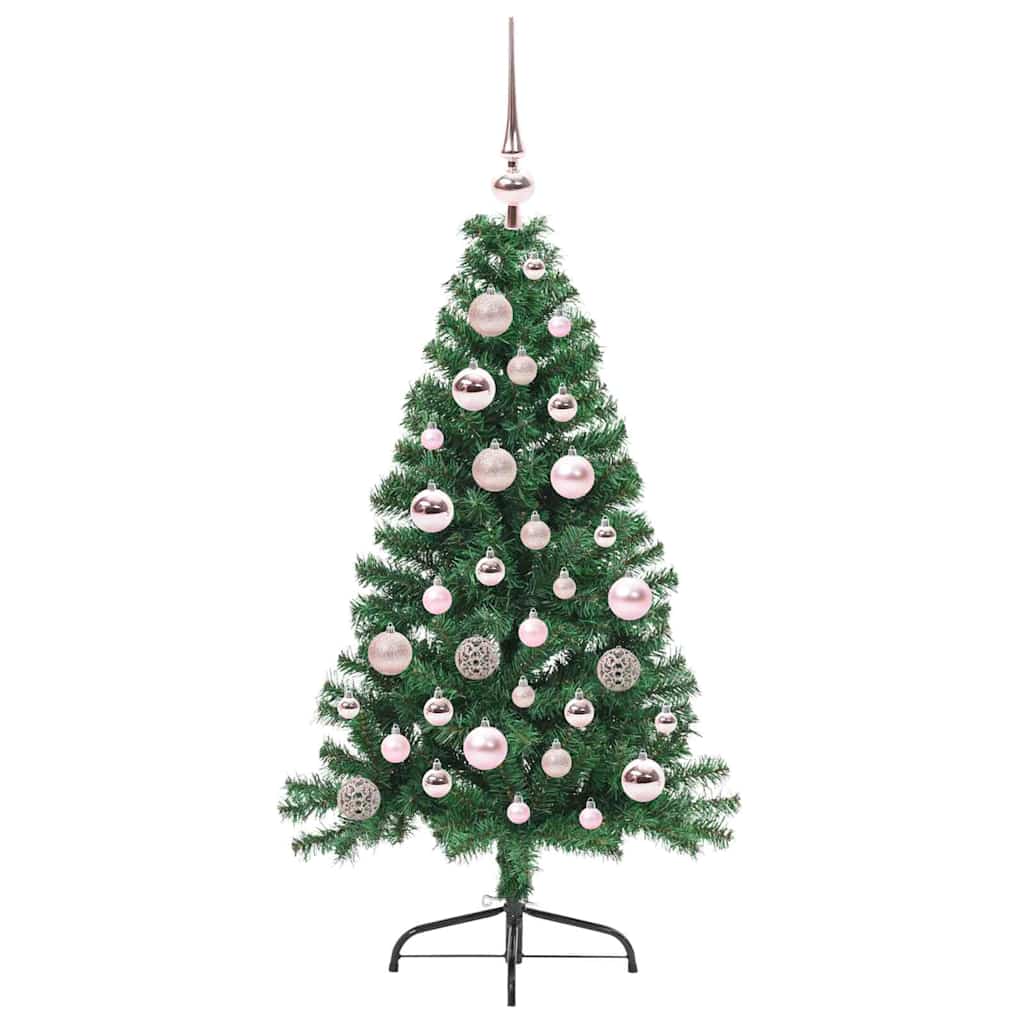 Artificial Pre-lit Christmas Tree Green 120 cm PVC