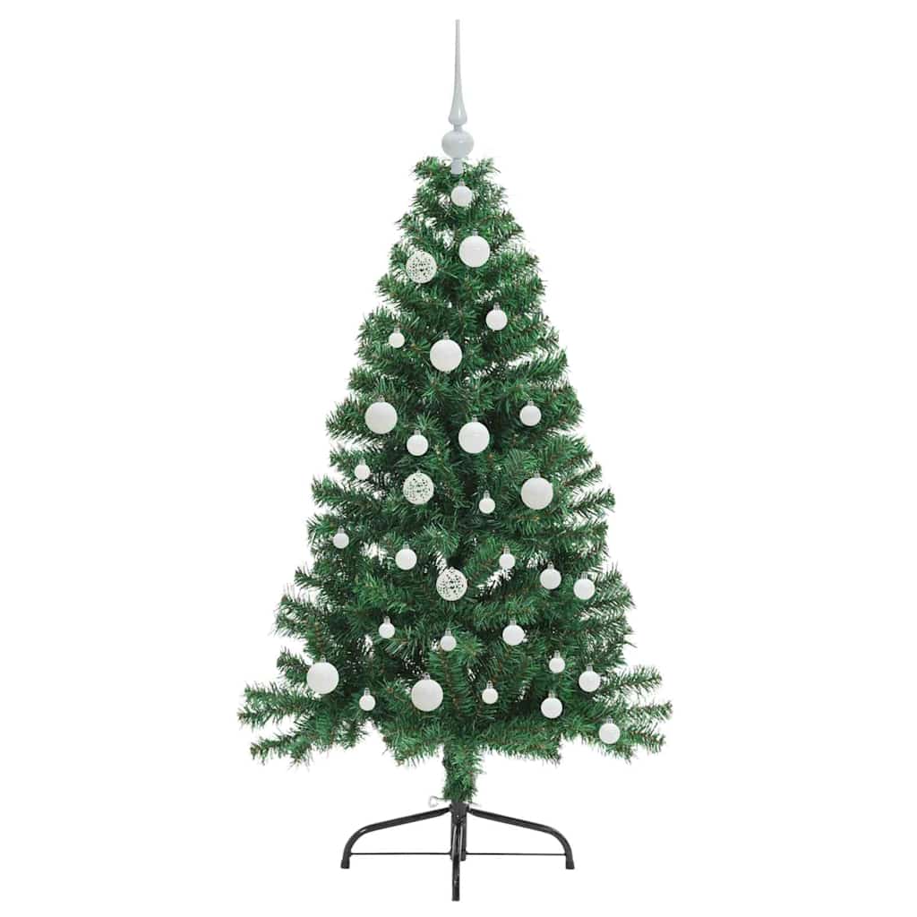 Artificial Pre-lit Christmas Tree Green 120 cm PVC