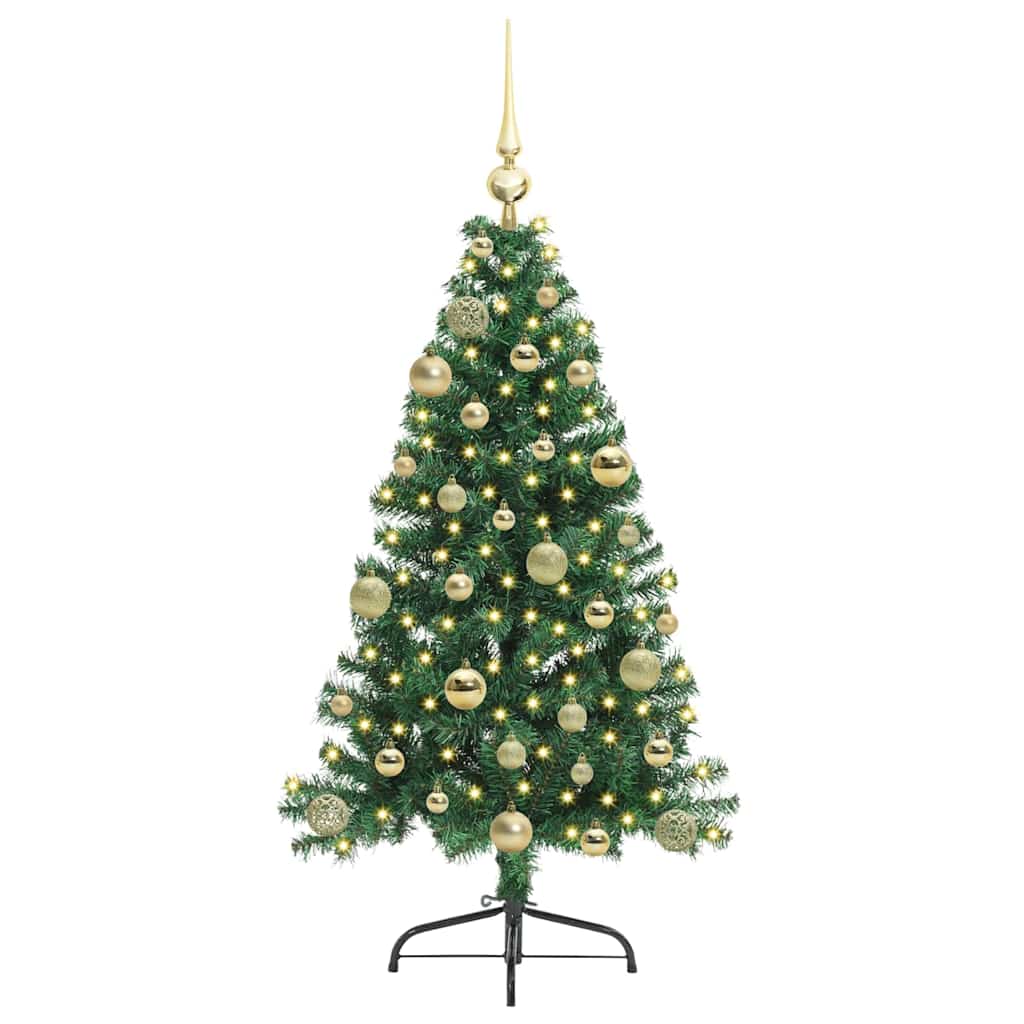 Artificial Pre-lit Christmas Tree Green 120 cm PVC