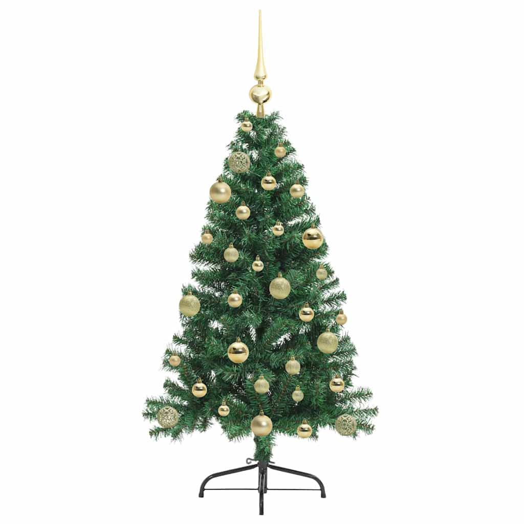 Artificial Pre-lit Christmas Tree Green 120 cm PVC