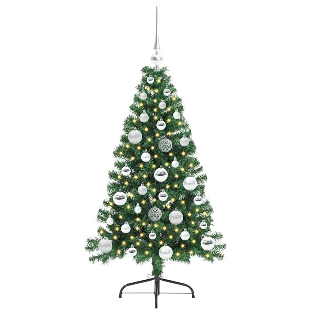 Artificial Pre-lit Christmas Tree Green 120 cm PVC