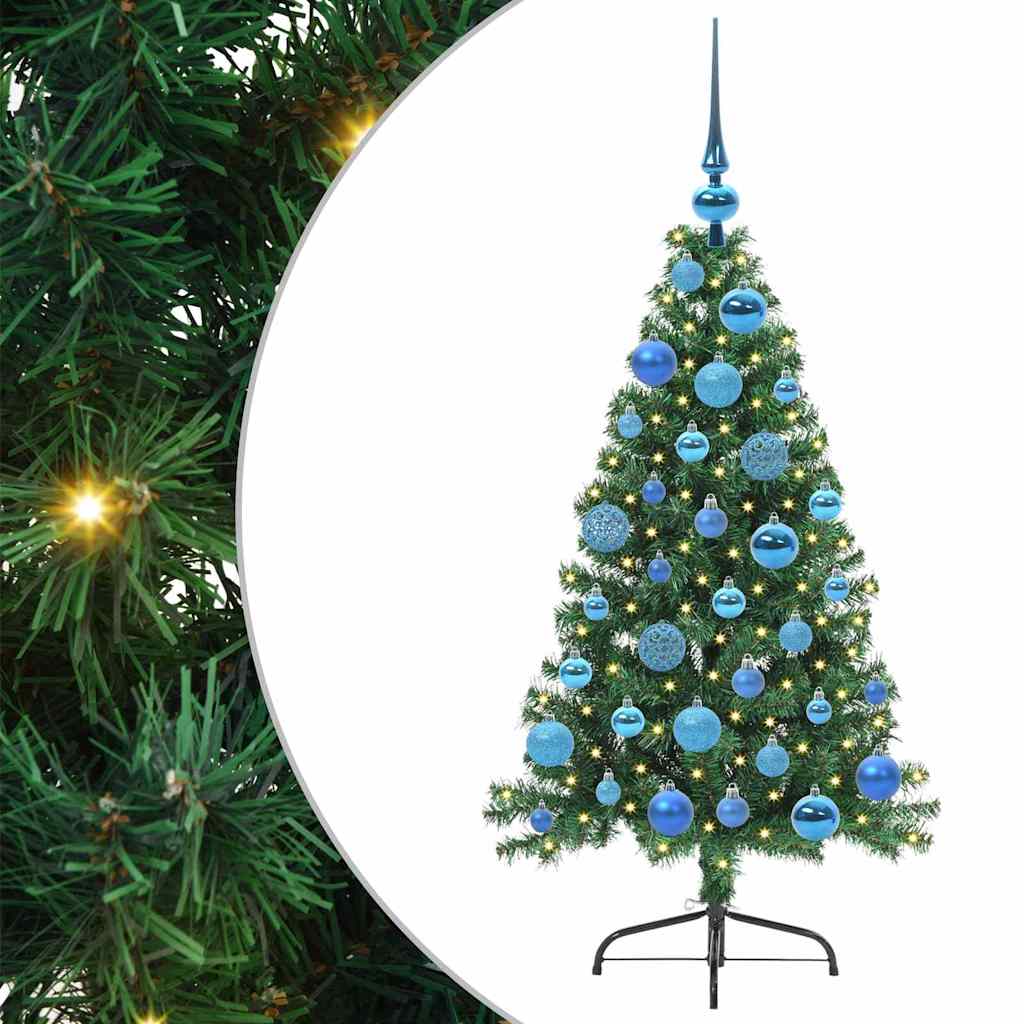 Artificial Pre-lit Christmas Tree Green 120 cm PVC