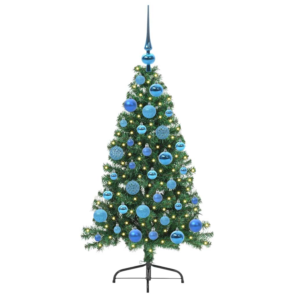 Artificial Pre-lit Christmas Tree Green 120 cm PVC