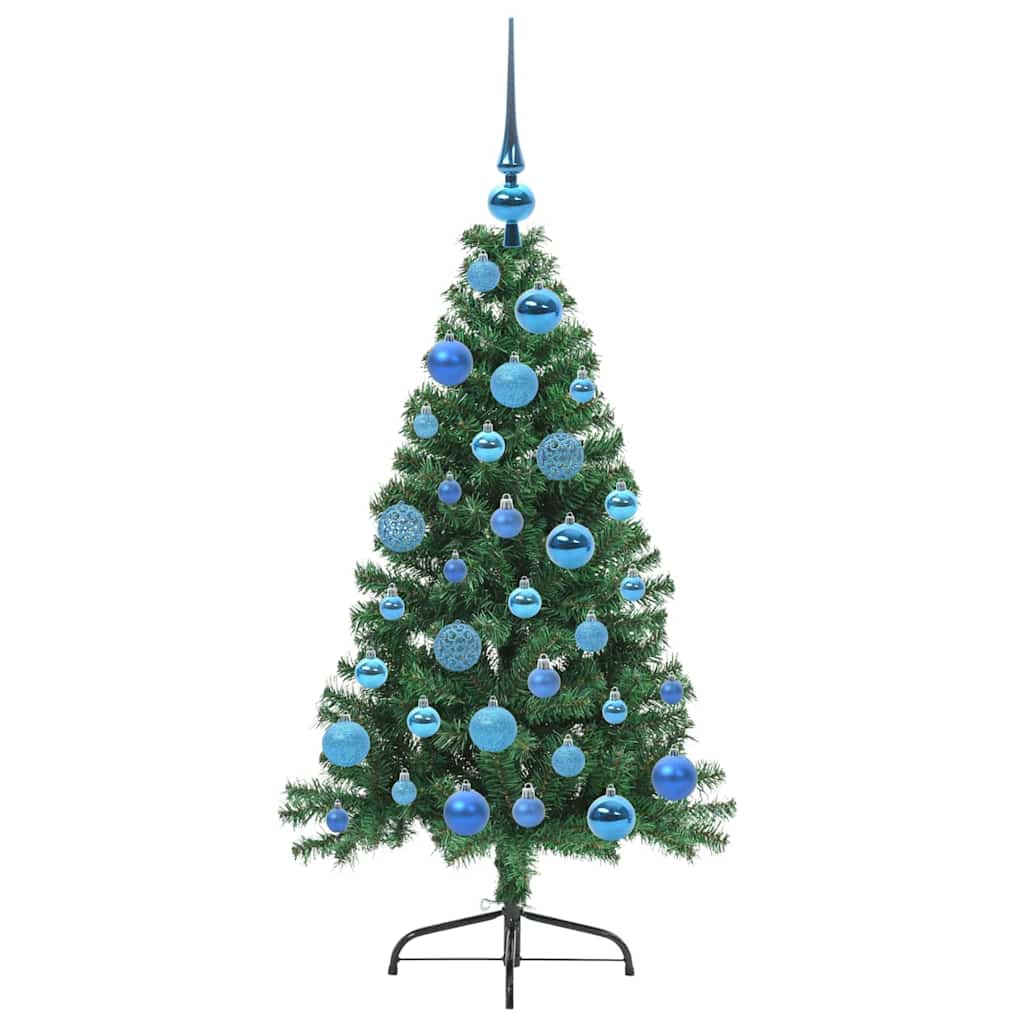 Artificial Pre-lit Christmas Tree Green 120 cm PVC