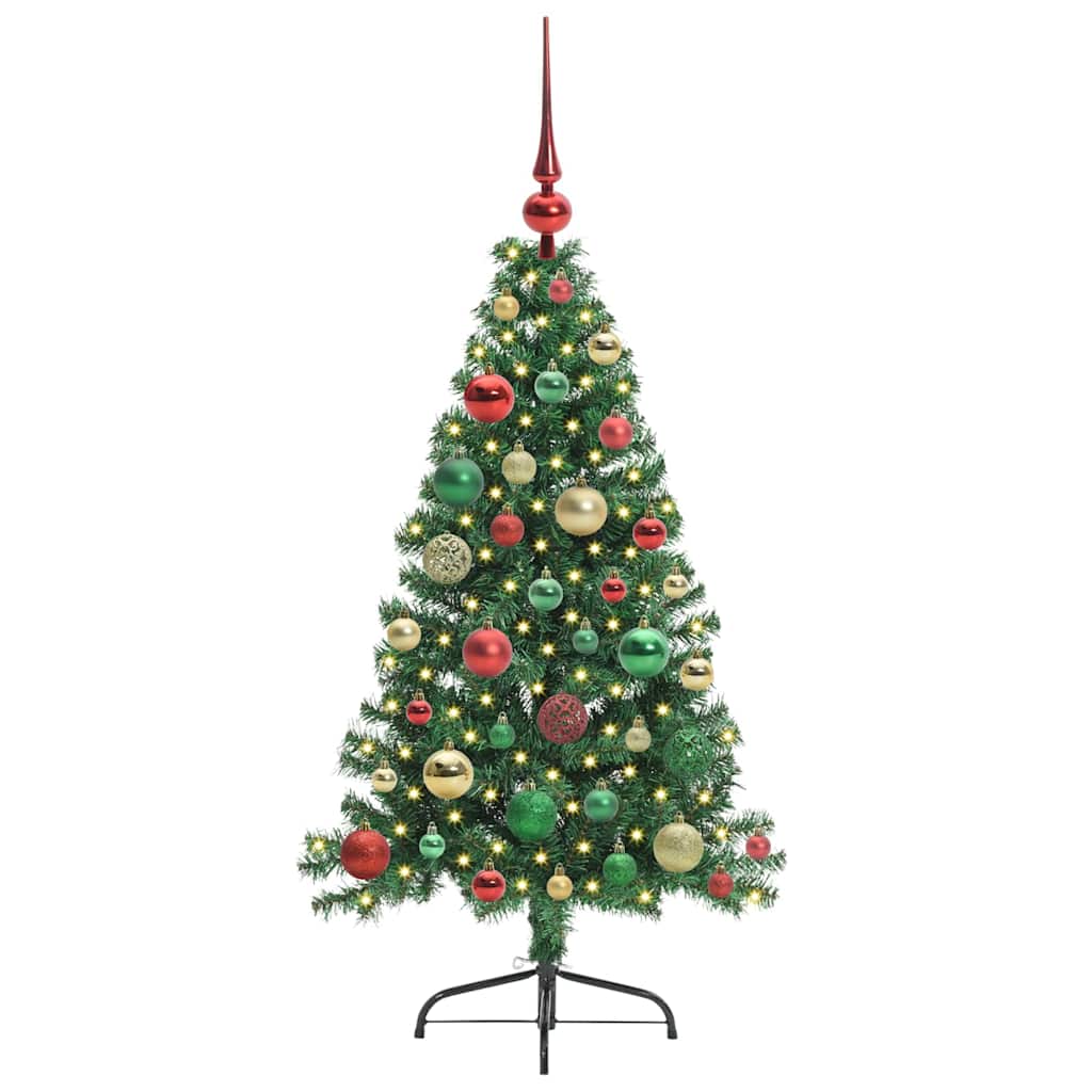 Artificial Pre-lit Christmas Tree Green 120 cm PVC