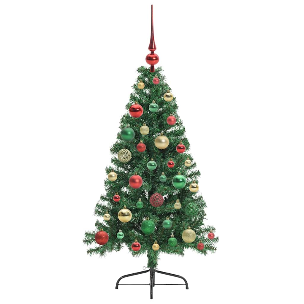 Artificial Pre-lit Christmas Tree Green 120 cm PVC