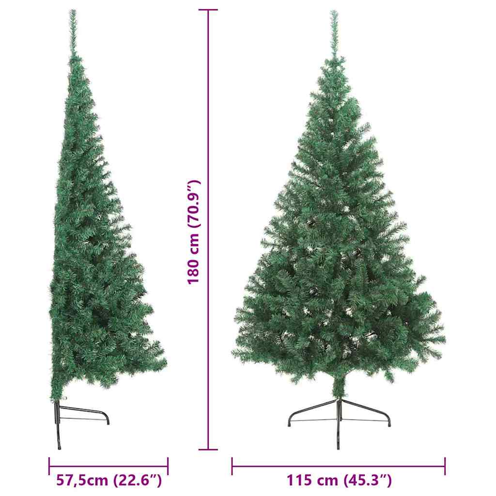 Artificial Pre-lit Christmas Tree Green 180 cm PVC