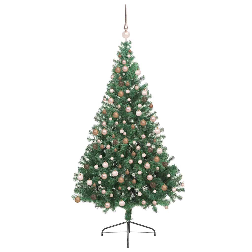 Artificial Pre-lit Christmas Tree Green 180 cm PVC