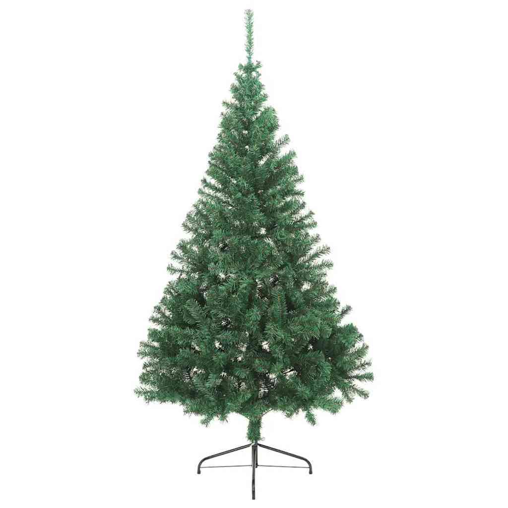 Artificial Pre-lit Christmas Tree Green 180 cm PVC