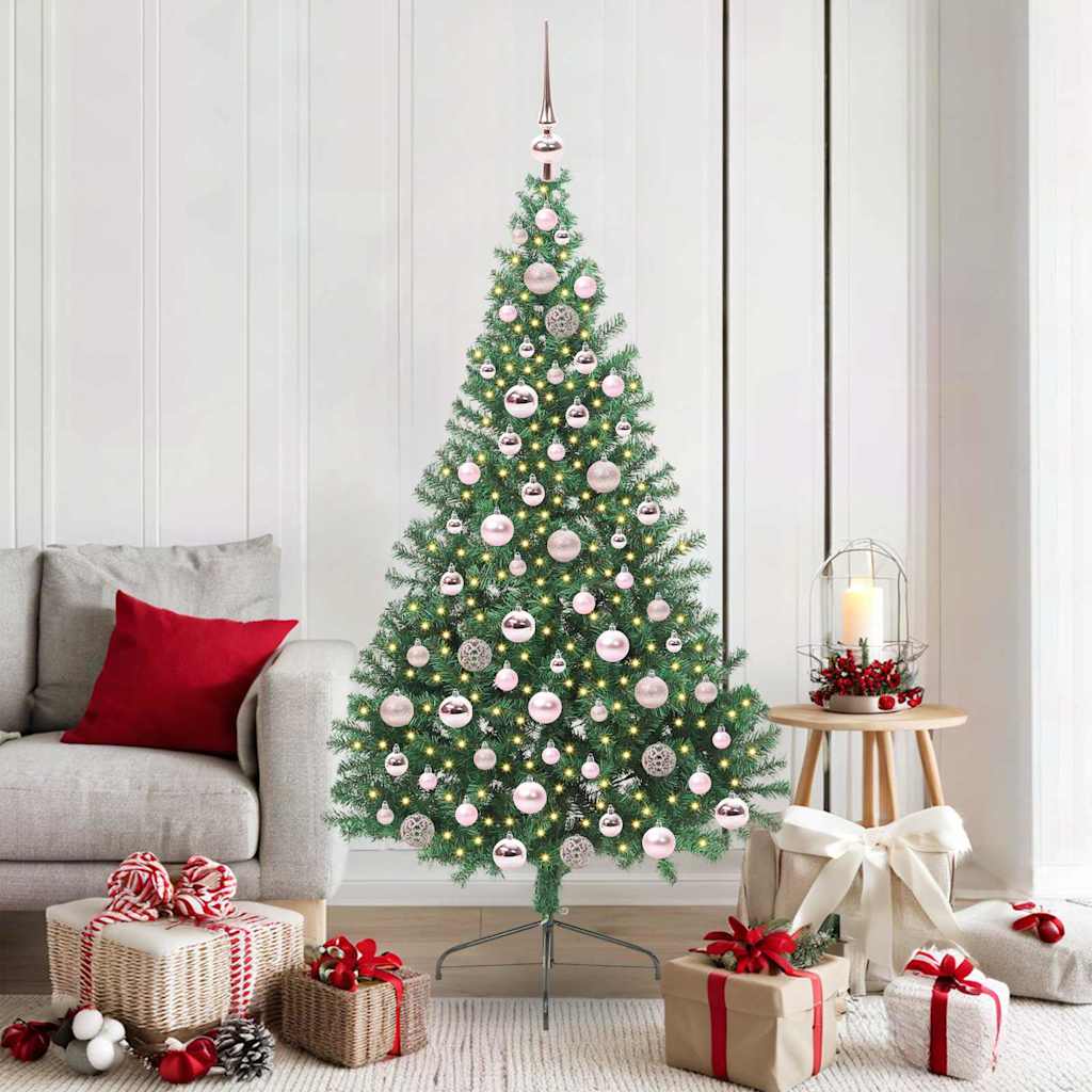Artificial Pre-lit Christmas Tree Green 180 cm PVC