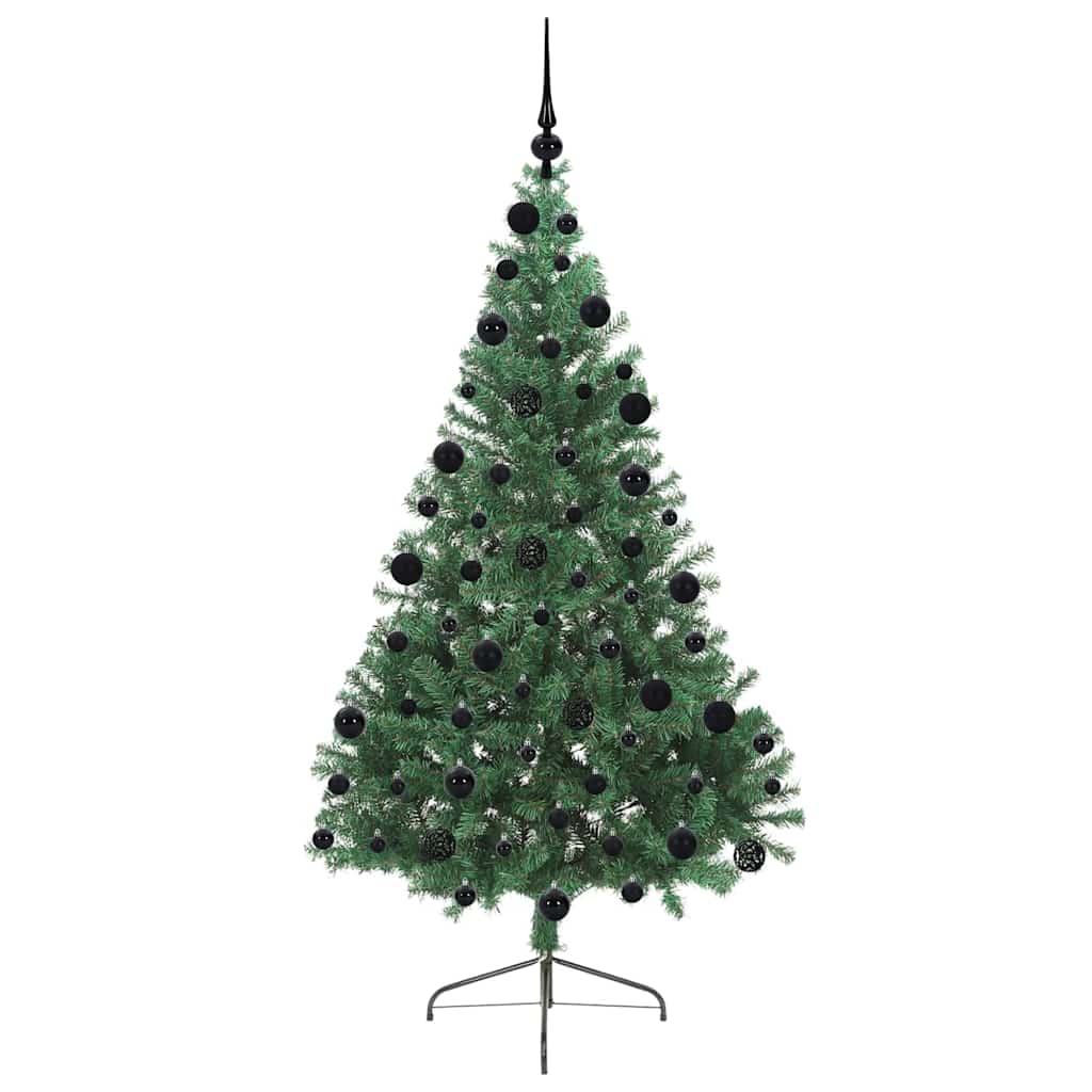 Artificial Pre-lit Christmas Tree Green 210 cm PVC