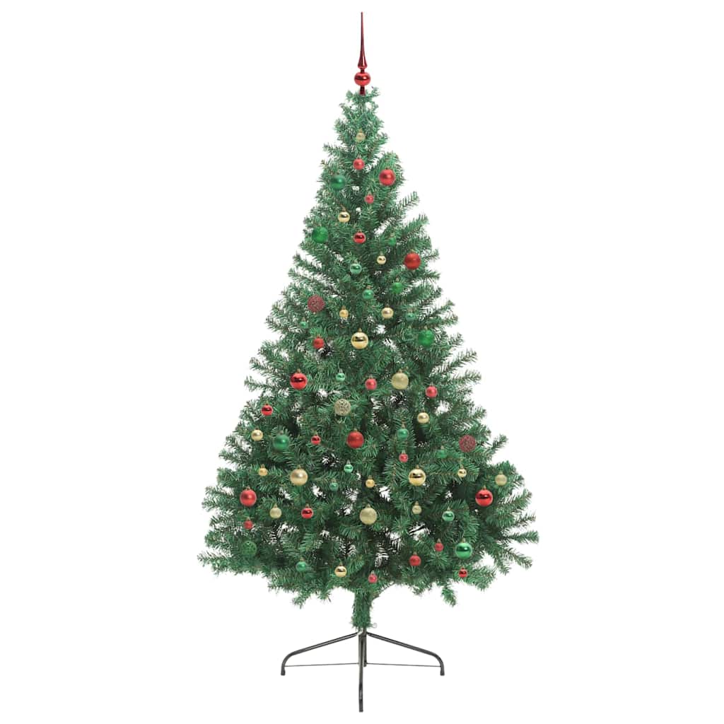 Artificial Pre-lit Christmas Tree Green 210 cm PVC