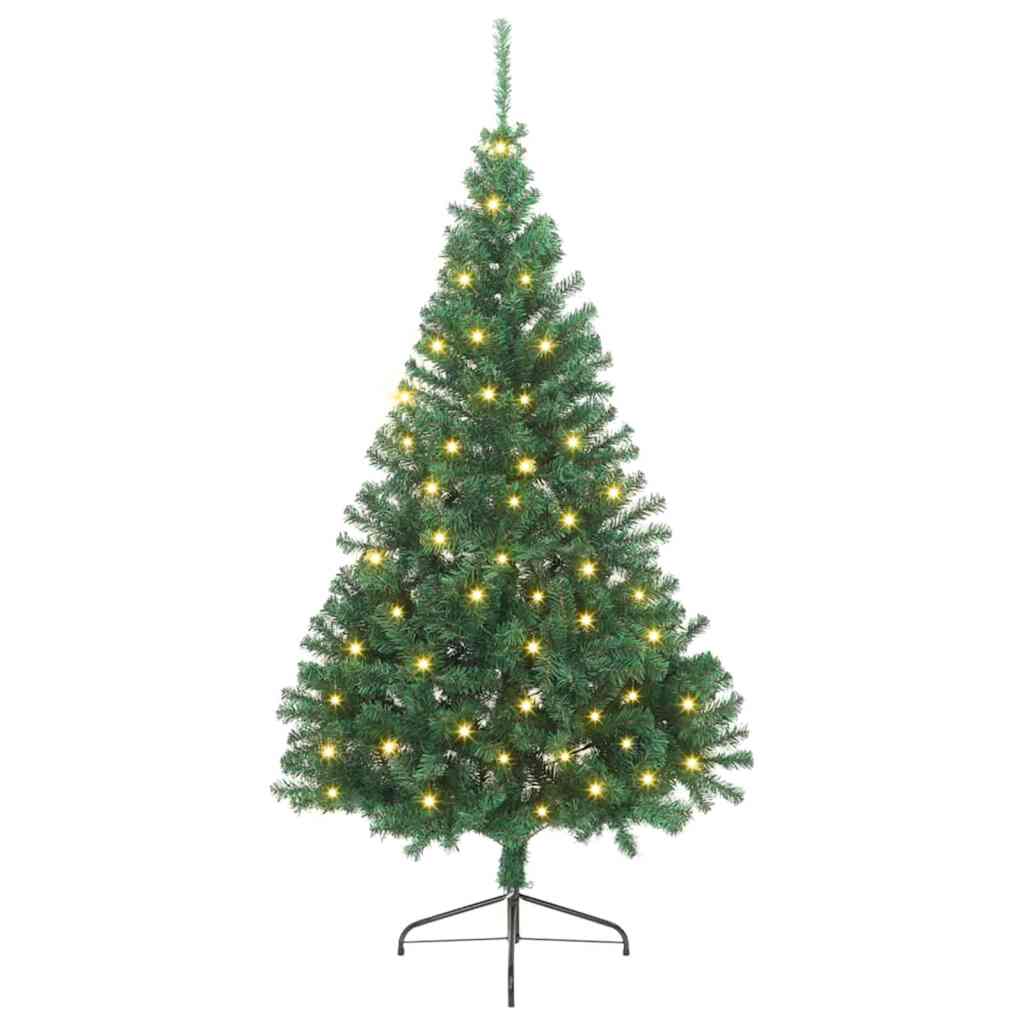 Artificial Pre-lit Christmas Tree Green 240 cm PVC