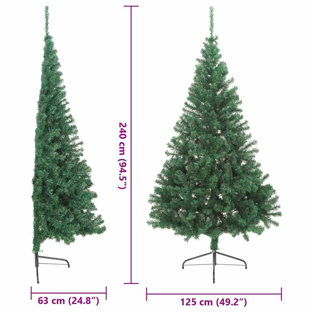 Artificial Pre-lit Christmas Tree Green 240 cm PVC