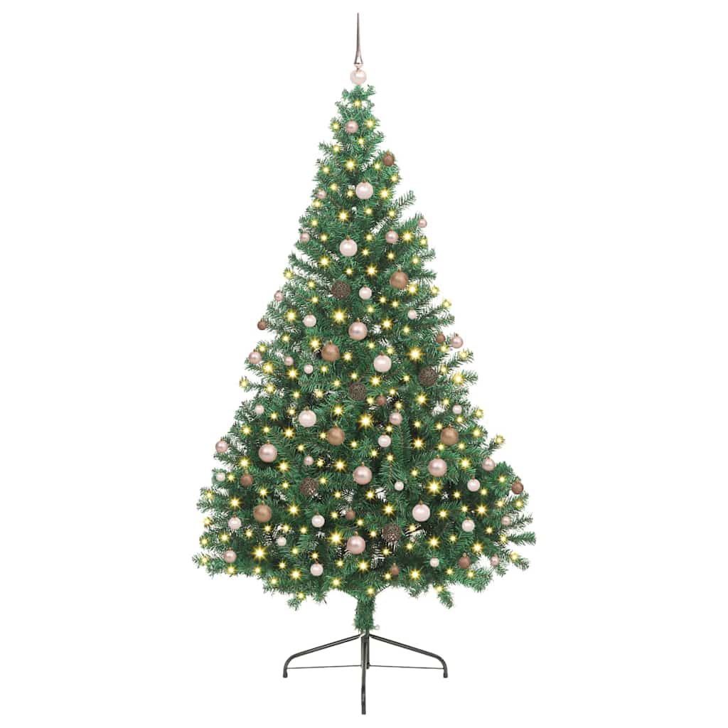 Artificial Pre-lit Christmas Tree Green 240 cm PVC