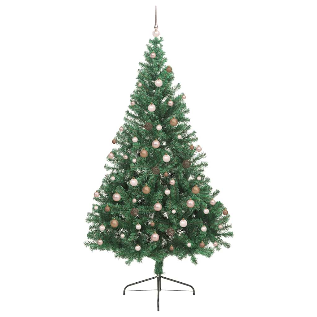 Artificial Pre-lit Christmas Tree Green 240 cm PVC