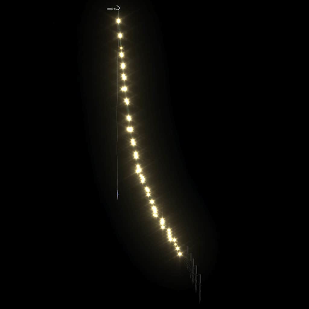 LED Christmas Tree with Ground Spikes Warm White 180 cm Metal