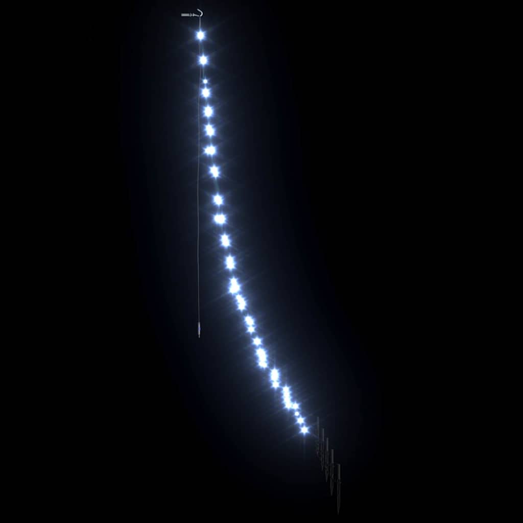 LED Christmas Tree with Ground Spikes Cool White 180 cm Metal