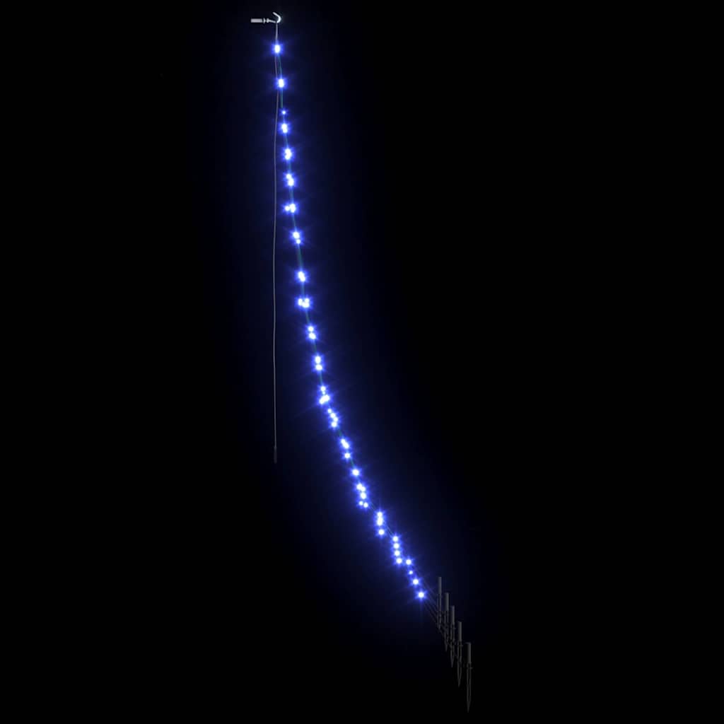 LED Christmas Tree with Ground Spikes Blue 180 cm Metal
