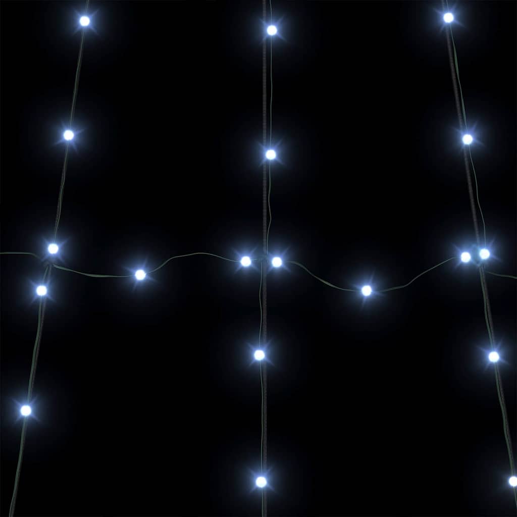 LED Christmas Tree with Ground Spikes Cool White 300 cm Metal