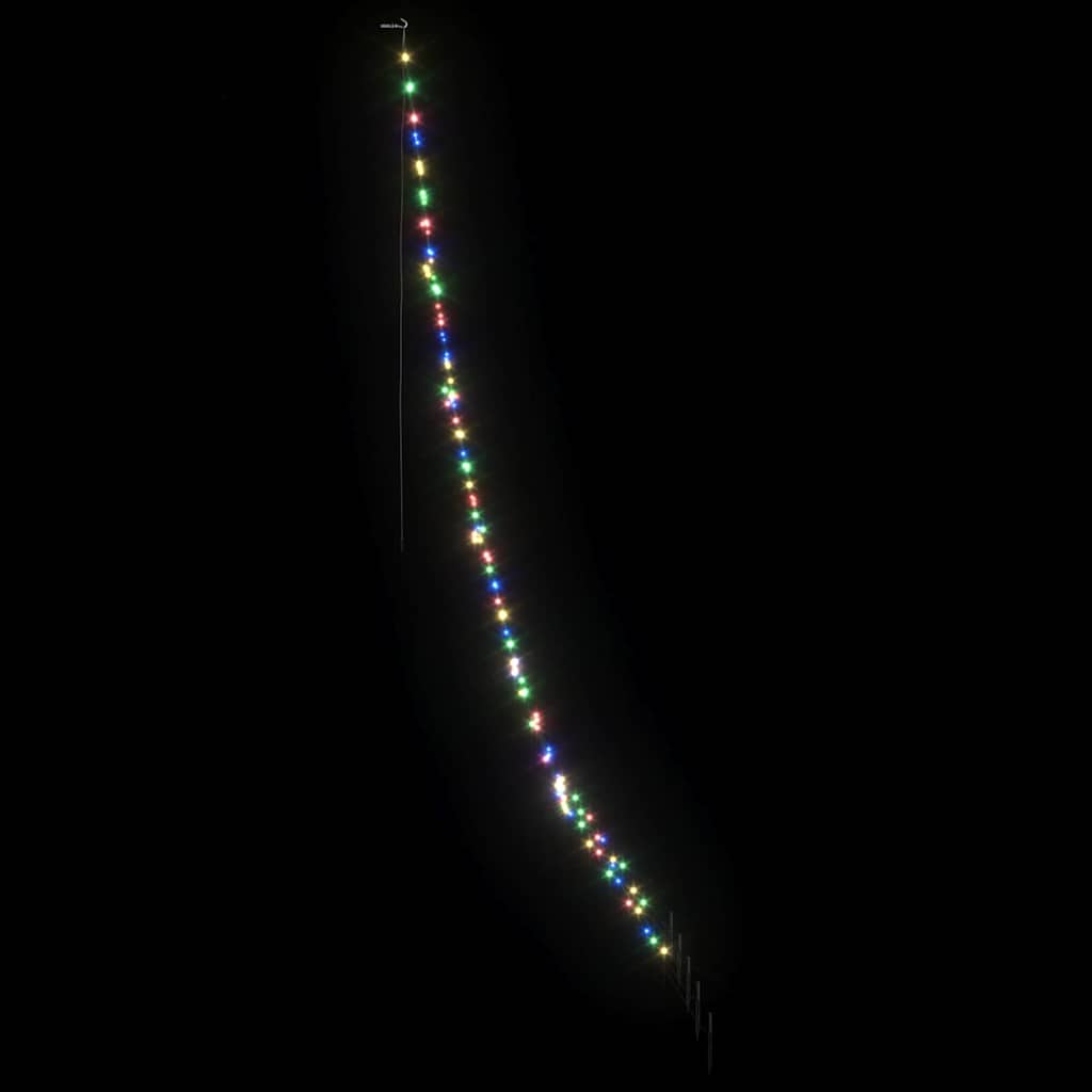 LED Christmas Tree with Ground Spikes Multicolour 300 cm Metal