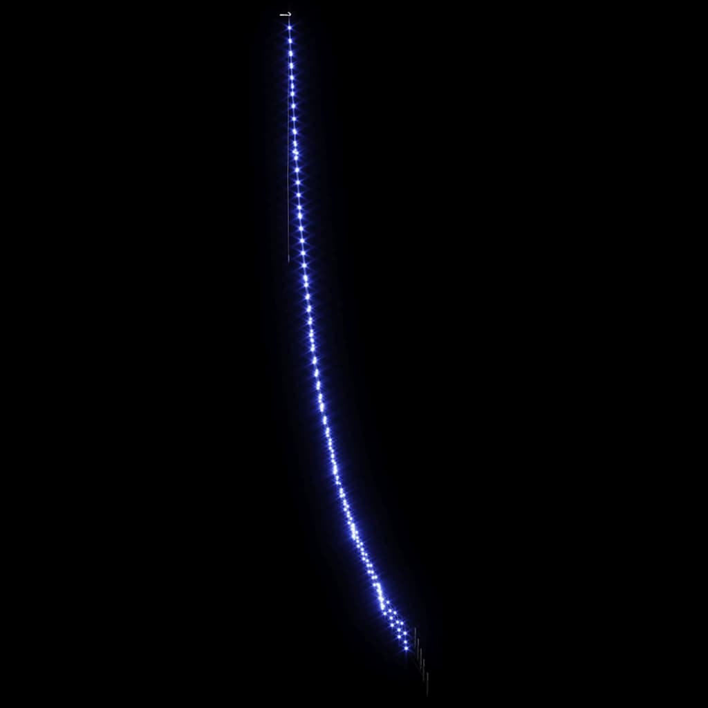 LED Christmas Tree with Ground Spikes Blue 500 cm Metal