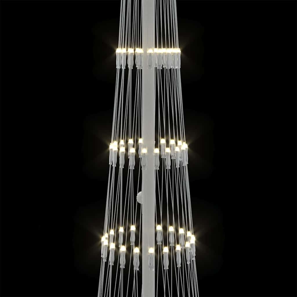 LED Christmas Tree with Stand Warm White 51 x 51 x 190 cm Metal