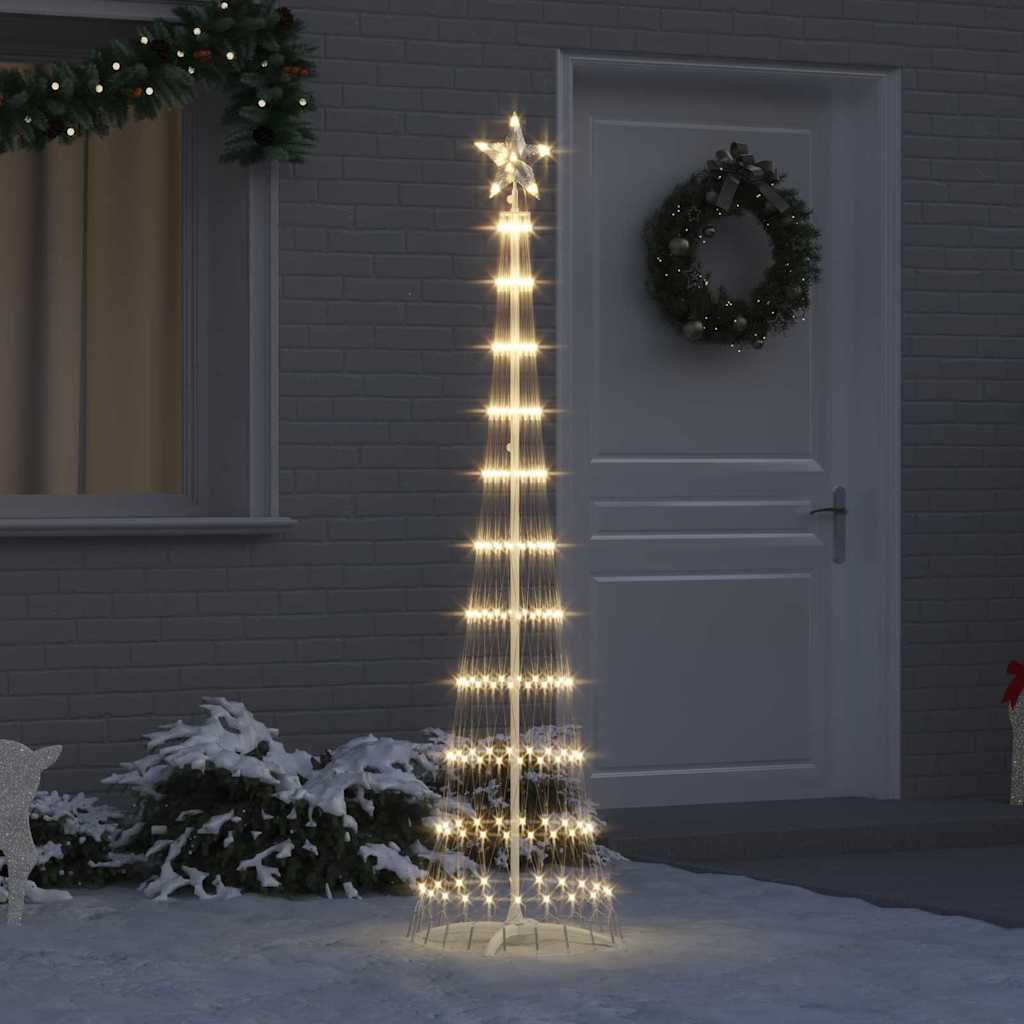 LED Christmas Tree with Stand Warm White 51 x 51 x 190 cm Metal