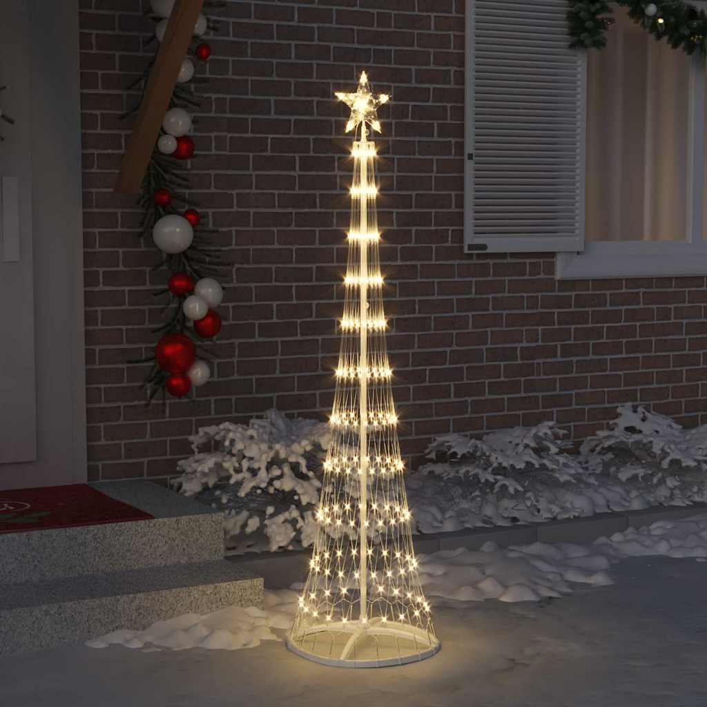 LED Christmas Tree with Stand Warm White 51 x 51 x 190 cm Metal