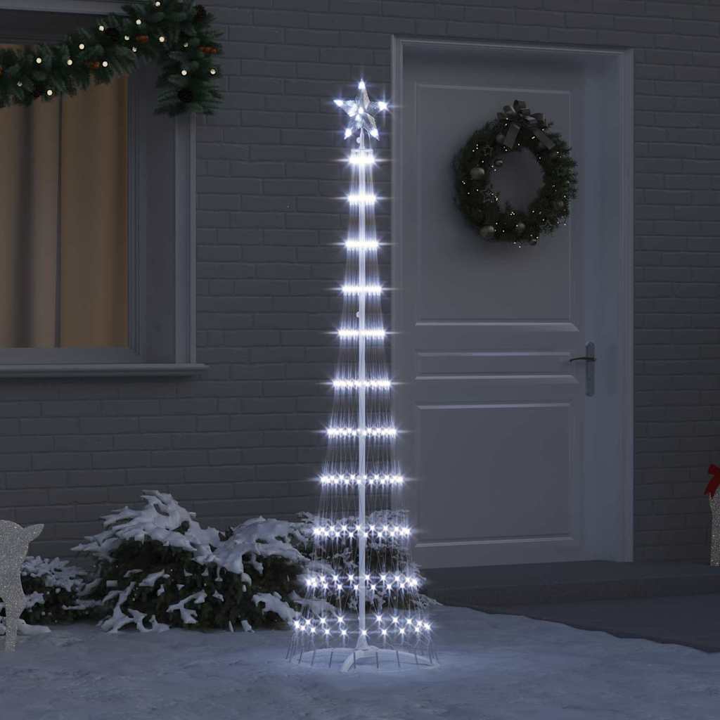 LED Christmas Tree with Stand Cool White 51 x 51 x 190 cm Metal
