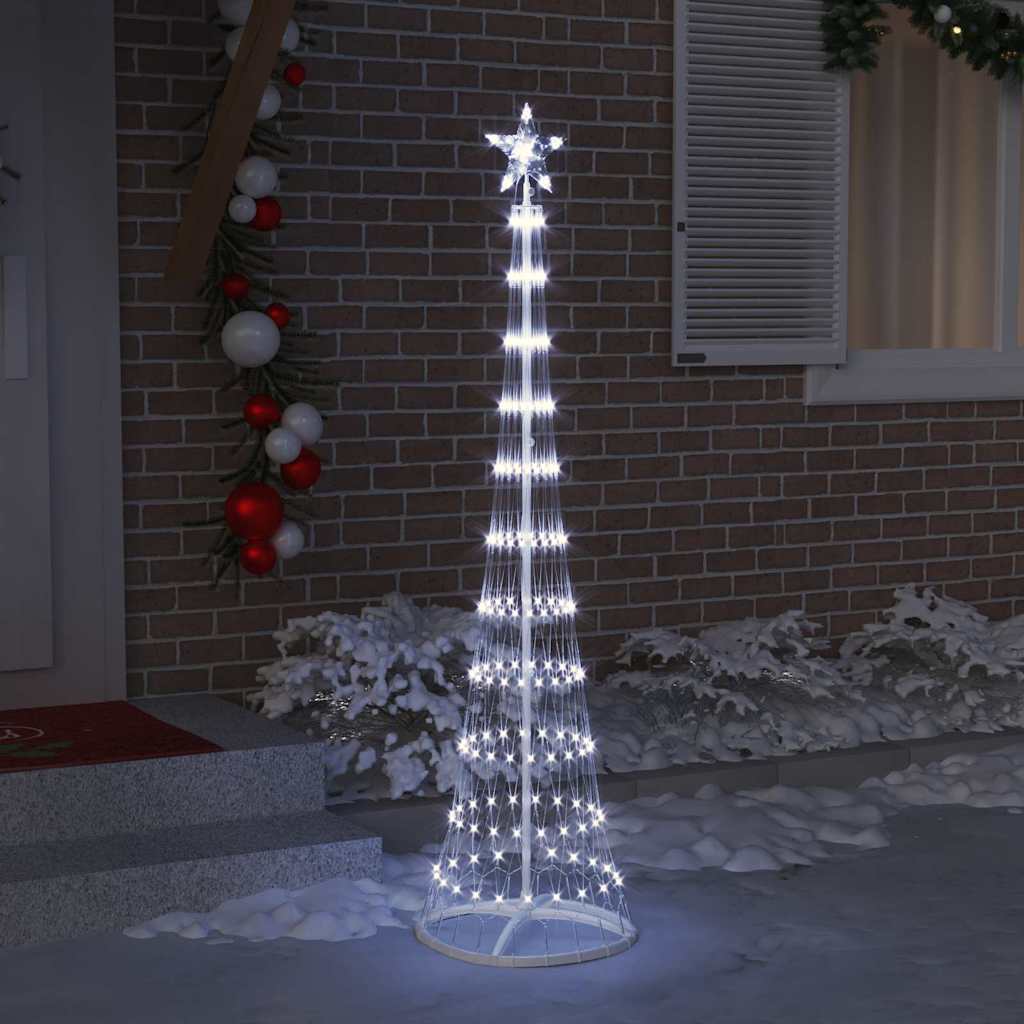 LED Christmas Tree with Stand Cool White 51 x 51 x 190 cm Metal