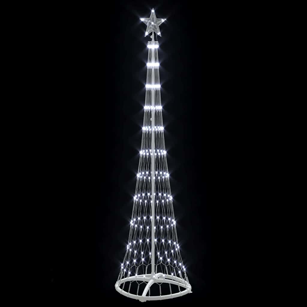 LED Christmas Tree with Stand Cool White 51 x 51 x 190 cm Metal