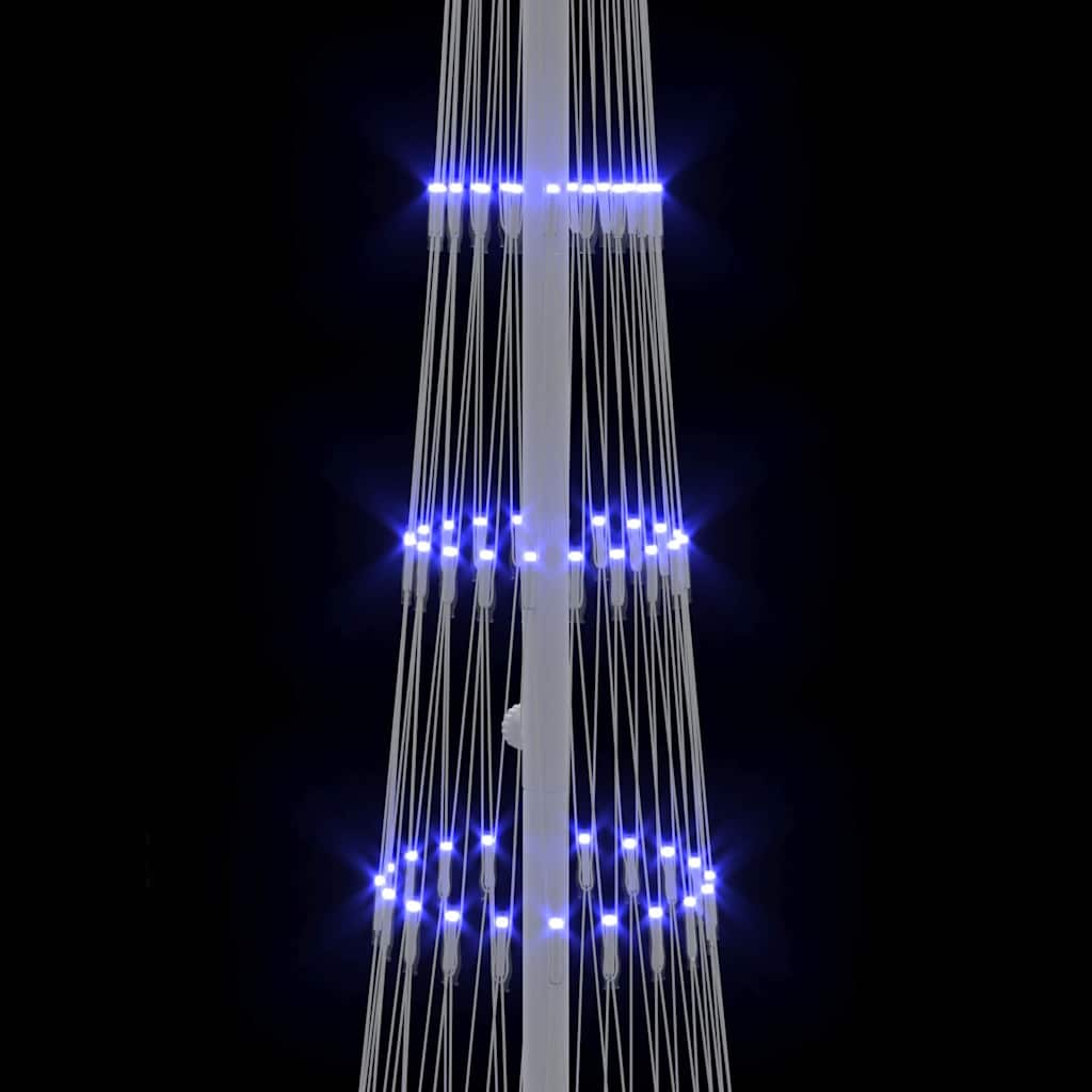 LED Christmas Tree with 230 LEDs Blue 51 x 51 x 190 cm Metal