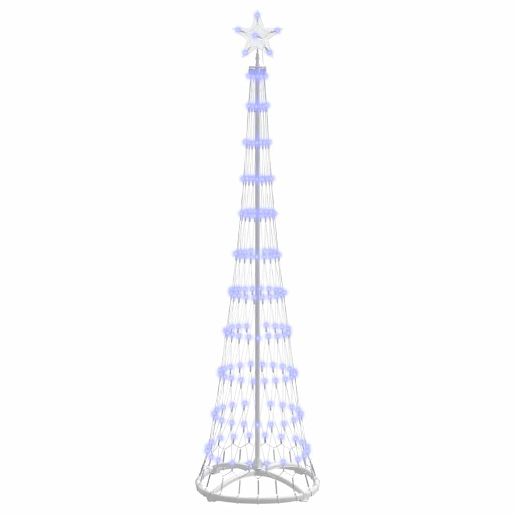 LED Christmas Tree with 230 LEDs Blue 51 x 51 x 190 cm Metal