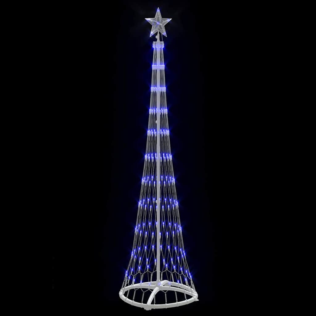 LED Christmas Tree with 230 LEDs Blue 51 x 51 x 190 cm Metal
