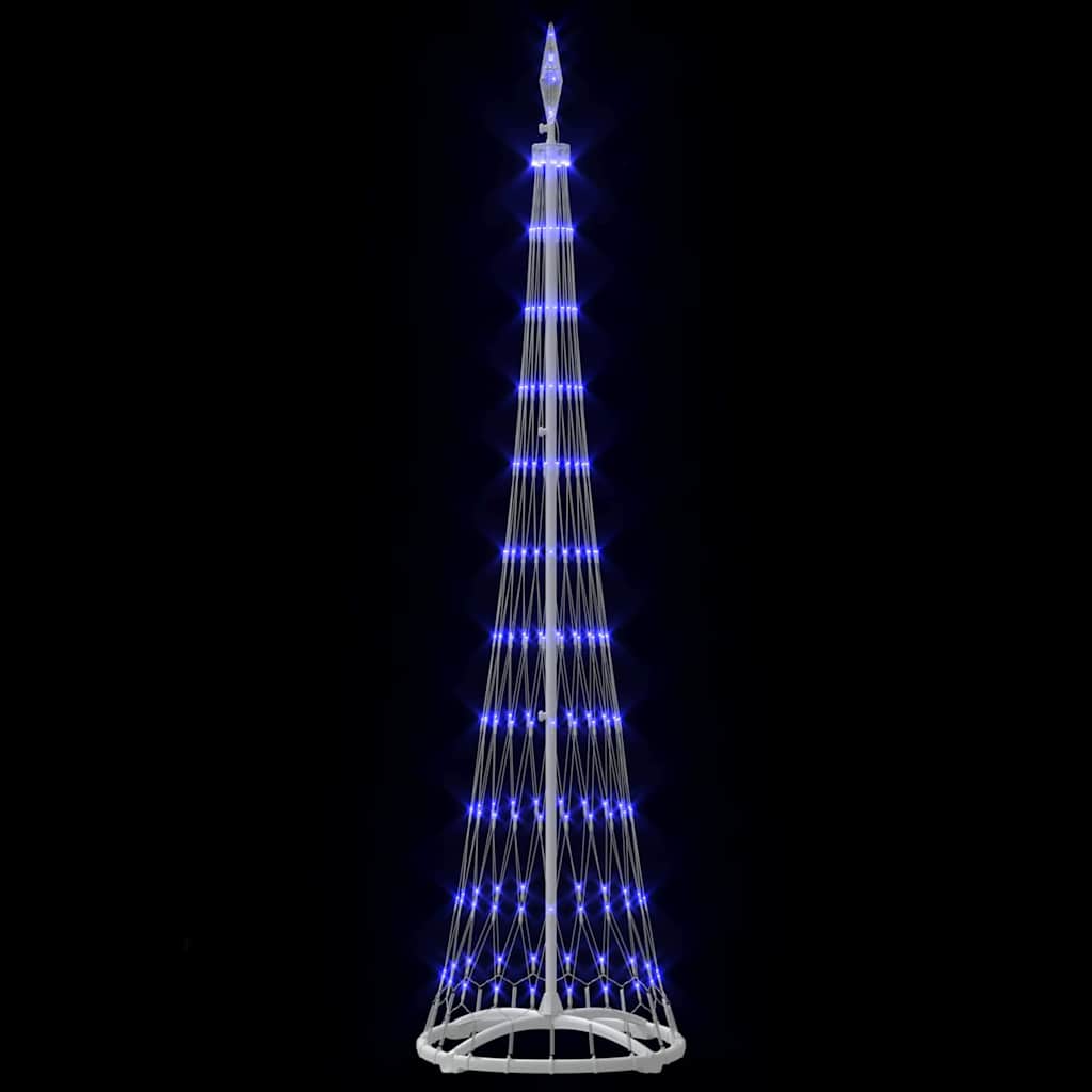 LED Christmas Tree with 230 LEDs Blue 51 x 51 x 190 cm Metal