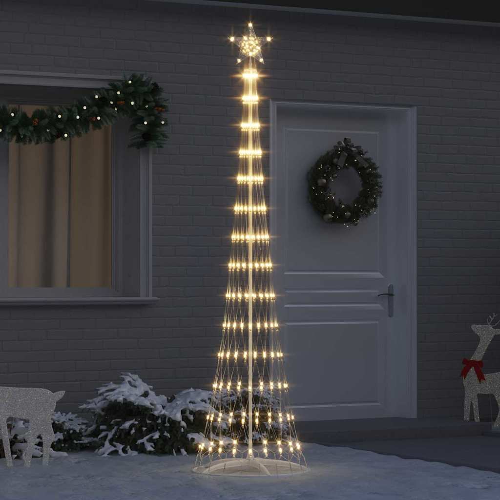 LED Christmas Tree with Stand Warm White 70 x 70 x 250 cm Metal