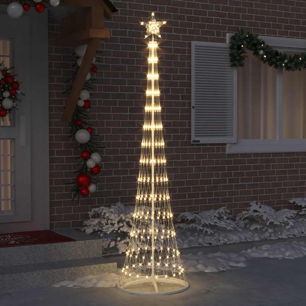 LED Christmas Tree with Stand Warm White 70 x 70 x 250 cm Metal