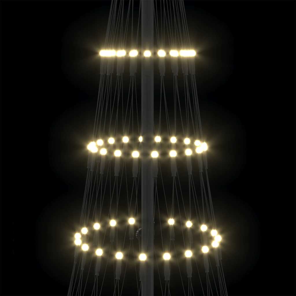 LED Christmas Tree Warm White 71 x 71 x 184.5 cm Metal