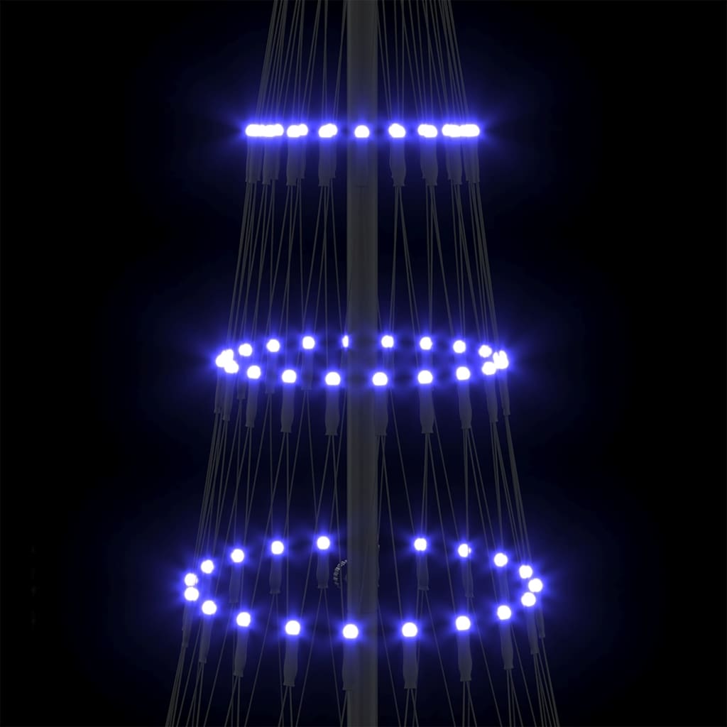 LED Christmas Tree with 230 LEDs Blue 71 x 71 x 184.5 cm Metal