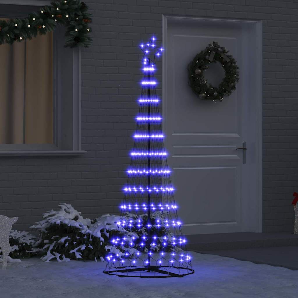 LED Christmas Tree with 230 LEDs Blue 71 x 71 x 184.5 cm Metal