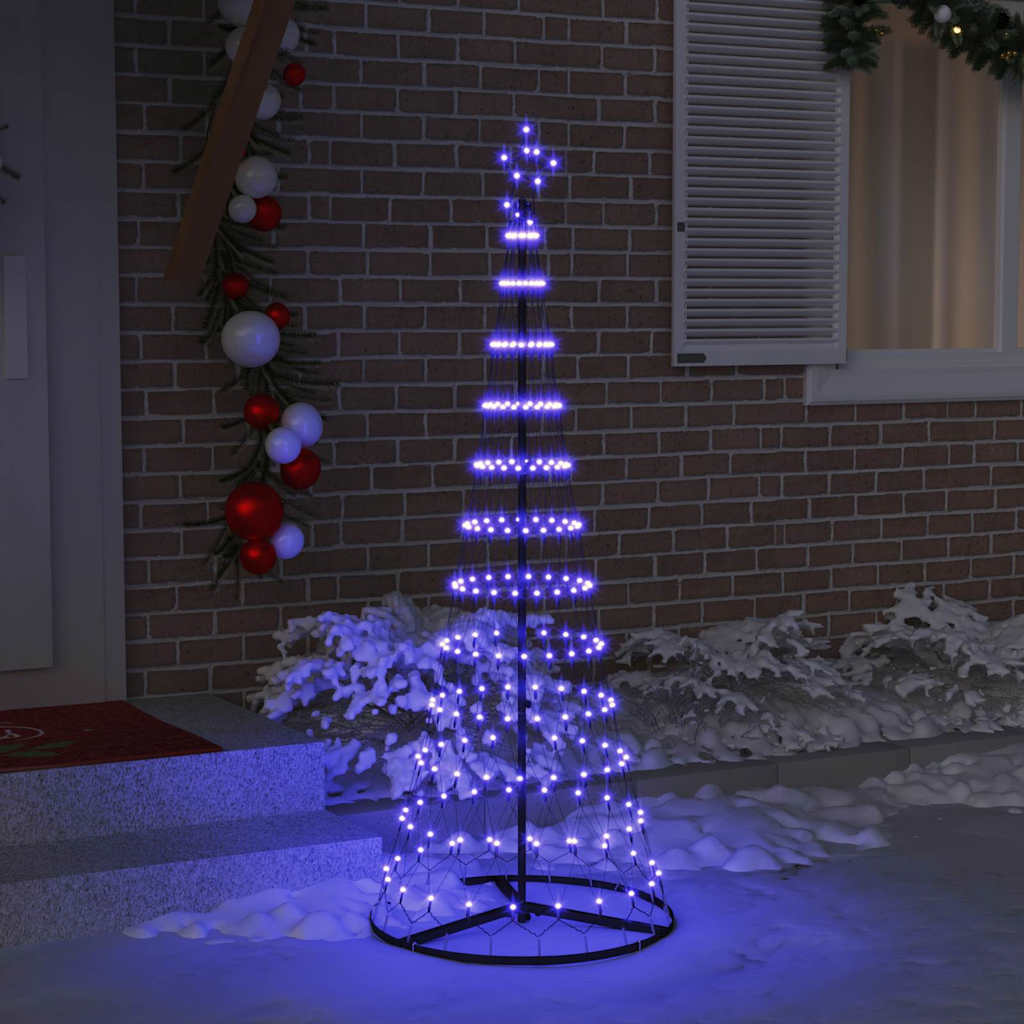 LED Christmas Tree with 230 LEDs Blue 71 x 71 x 184.5 cm Metal