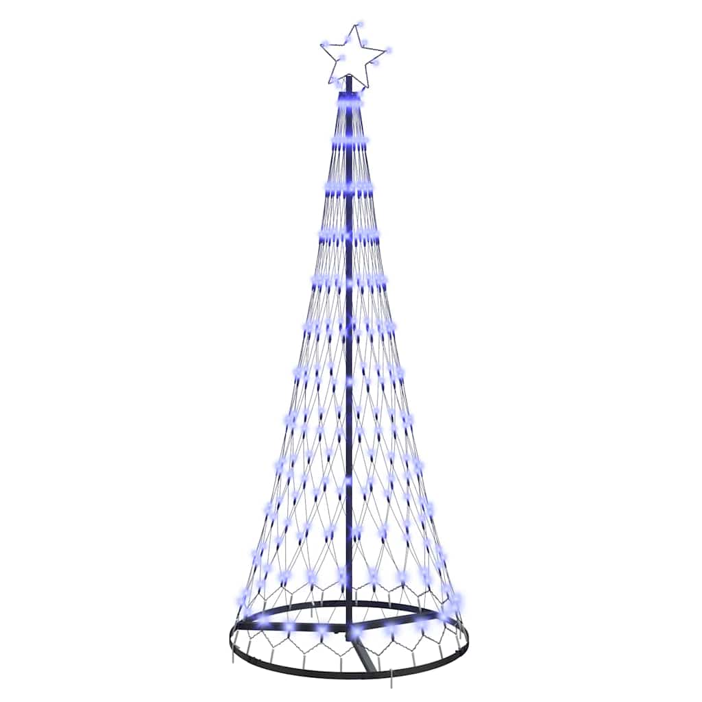 LED Christmas Tree with 230 LEDs Blue 71 x 71 x 184.5 cm Metal
