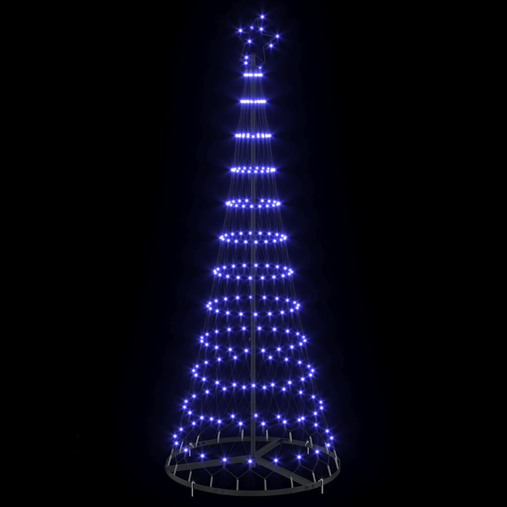 LED Christmas Tree with 230 LEDs Blue 71 x 71 x 184.5 cm Metal