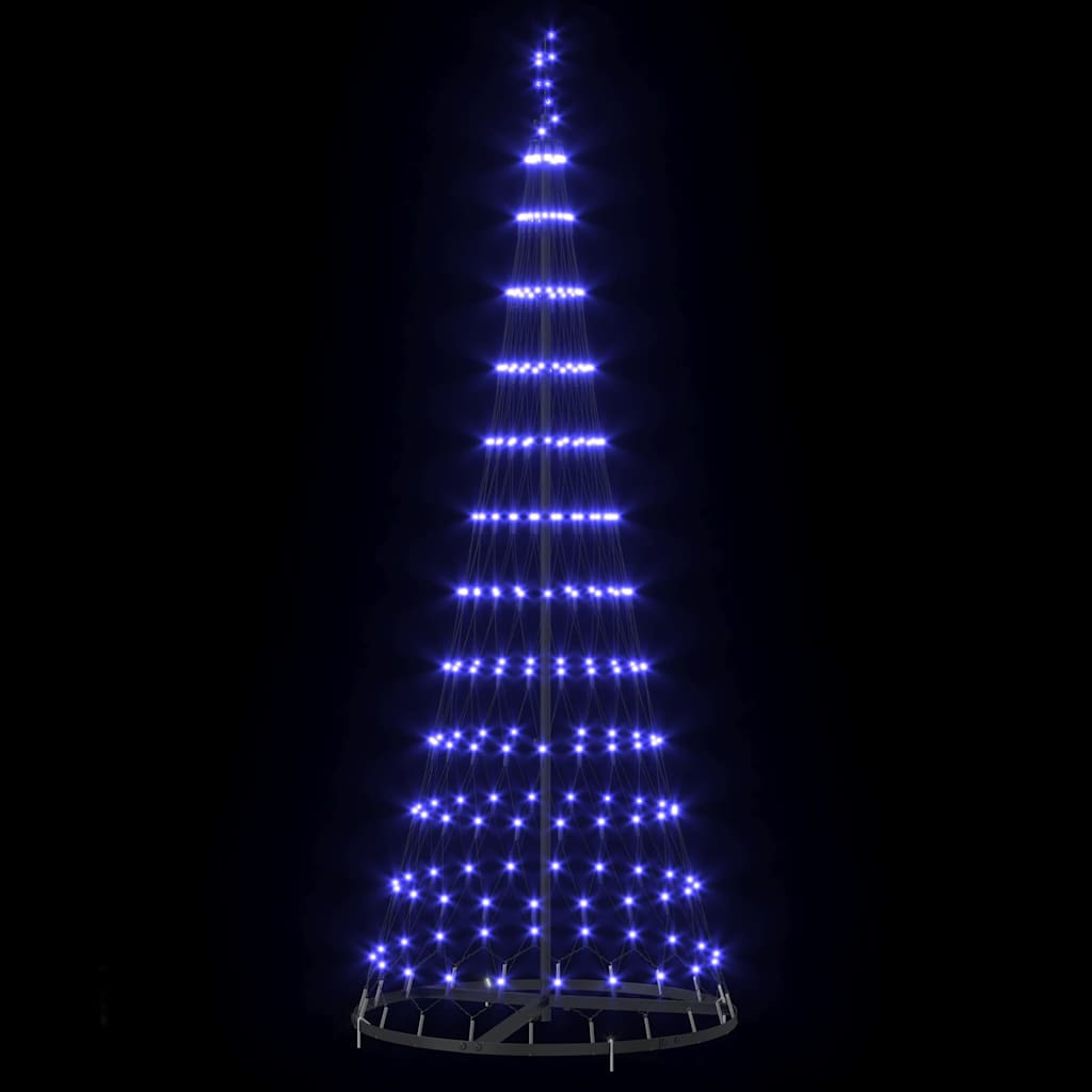 LED Christmas Tree with 230 LEDs Blue 71 x 71 x 184.5 cm Metal