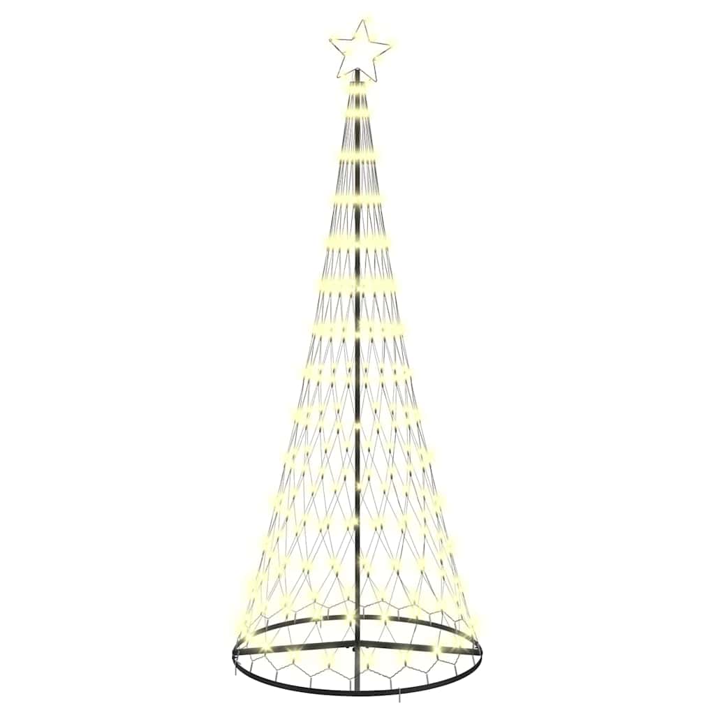 LED Christmas Tree Warm White 100 x 100 x 250 cm Metal