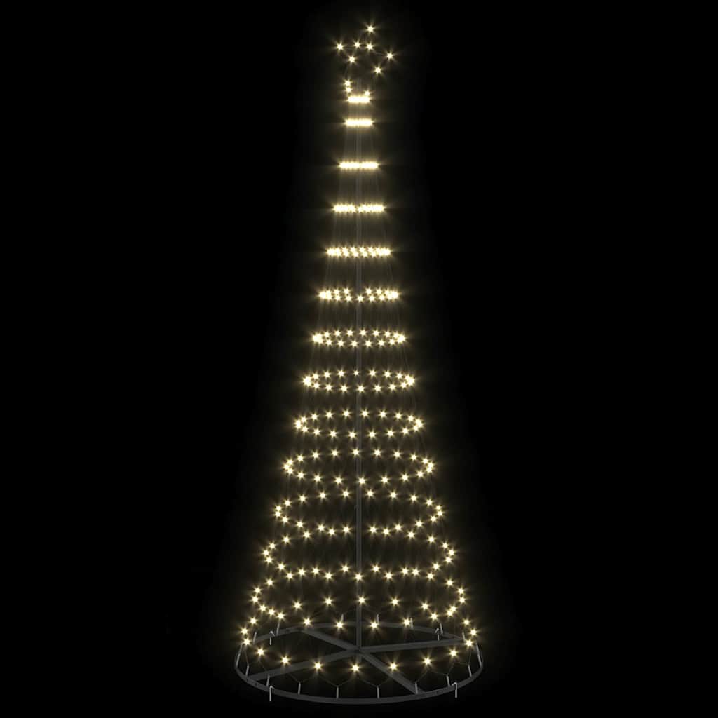 LED Christmas Tree Warm White 100 x 100 x 250 cm Metal