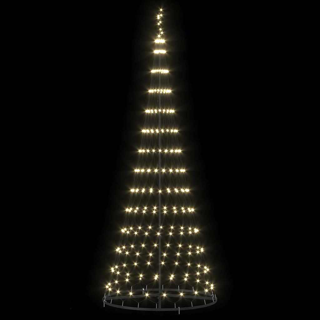LED Christmas Tree Warm White 100 x 100 x 250 cm Metal