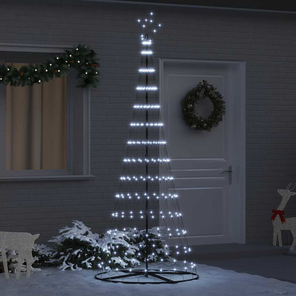 LED Christmas Tree Cool White 100 x 100 x 250 cm Metal